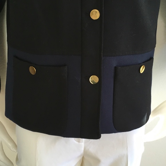 H&M Navy Black Boxy Cropped Jacket Sz EUR42/US12 - Picture 5 of 7